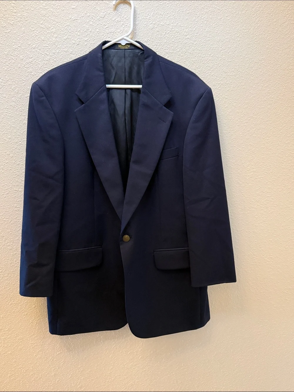 Oscar de la Renta Navy Single-Button Blazer